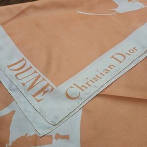 Dior Orange and Cream Color Scarf